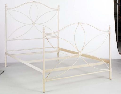 Antique White “Petal” bed frame
