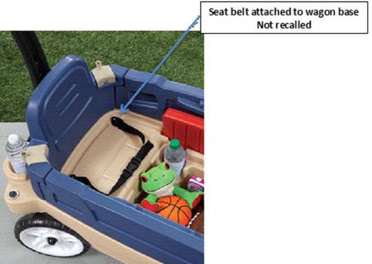 Step2® Whisper Ride Touring Wagon with seat belt attached to wagon base