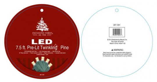 Twinkling Pine Artificial Christmas Tree -Tag