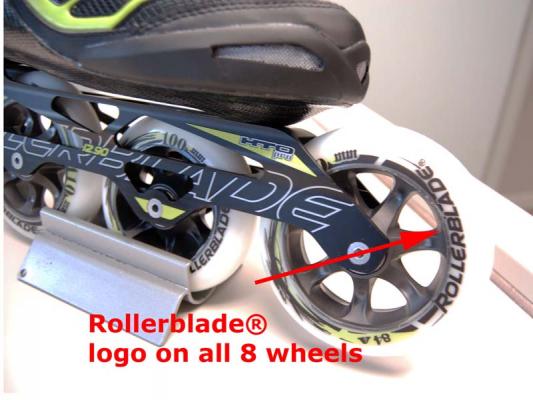 Rollerblade® logo on the skate