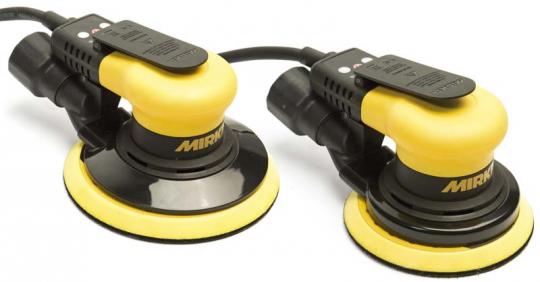 CEROS650 6-inch (left) and CEROS550 5-inch compact electric random orbital sanders