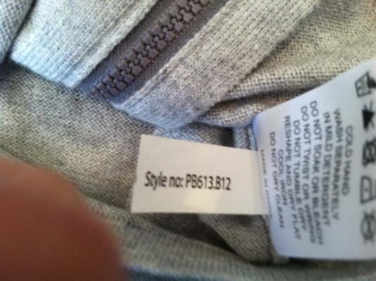 Style number label