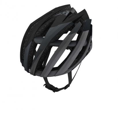 Black and grey bicycle helmet