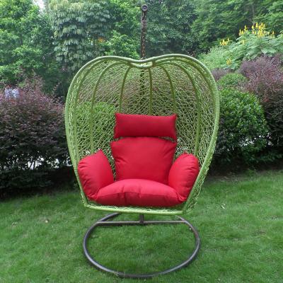 Green apple-shaped swing chair