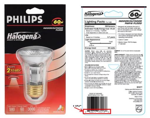Philips Halogenea Lamp Packaging (front and back)