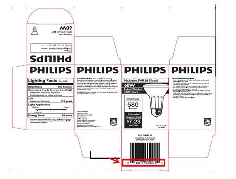 Philips Halogen Light bulb box packaging