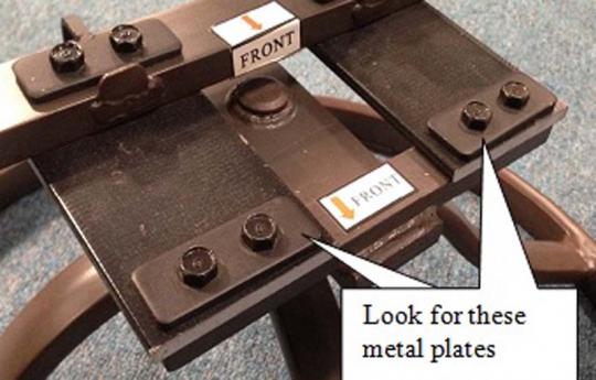 Metal Washer Plate on Underside of Chair