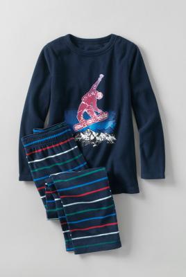 Lands’ End Boys Fleece Pajamas