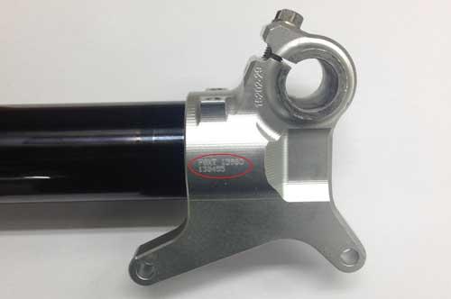 Location of model and batch numbers