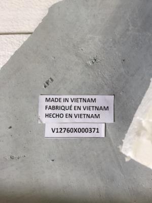 Serial Number on Underside of the Cement Tabletop