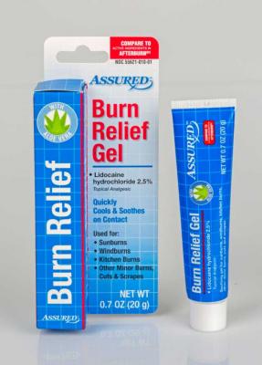 Assured TM Burn Relief Gel (Front)