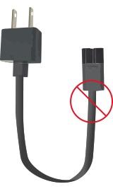Recalled power cord – no sleeve
