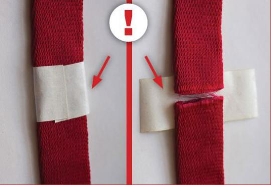 Tape splice in the nylon runner