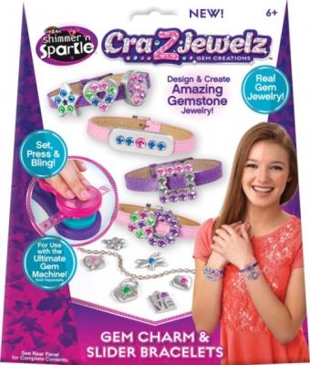Shimmer N’ Sparkle Cra-Z-Art Cra-Z-Jewelz Gem Charm and Slider Bracelets (UPC #884920174849)