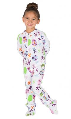 Solid and Patterned Easter Egg Children’s Footed Pajamas
