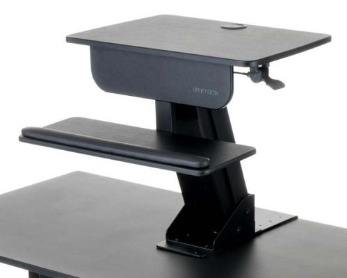 Square Grove sit-stand desk converter (clamp version)