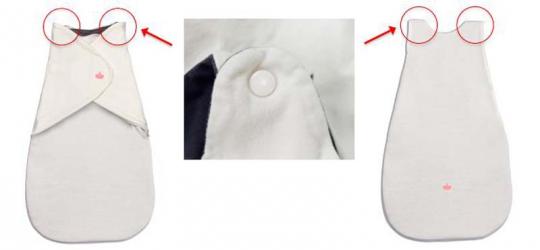 Recalled Little Lotus baby swaddle and sleeping bag