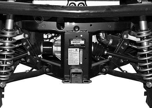 Serial number located at the rear of the machine above the hitch