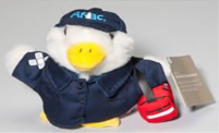 Recalled 6” Aflac Plush Promotional Accident Duck