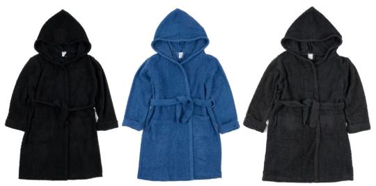 Recalled Leveret children’s robes in black, blue and gray