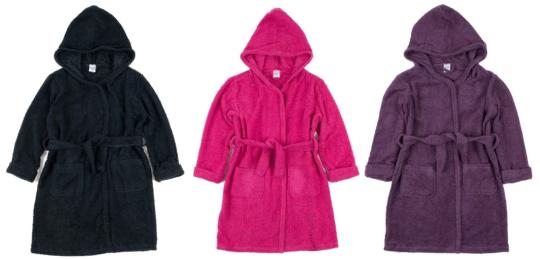 Recalled Leveret children’s robes in navy, pink and purple