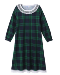 Recalled Arshiner nightgown - “Green and navy plaid” print