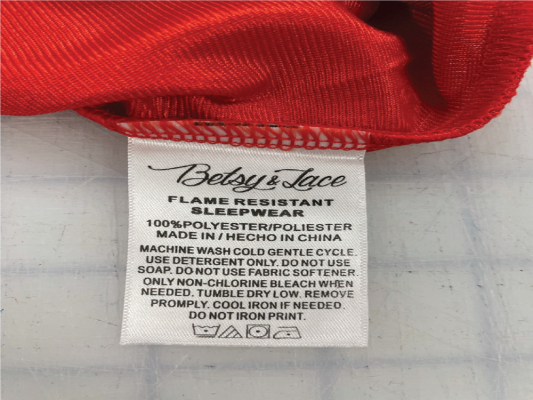Recalled Betsy & Lace Nightgown - Inside seam label 