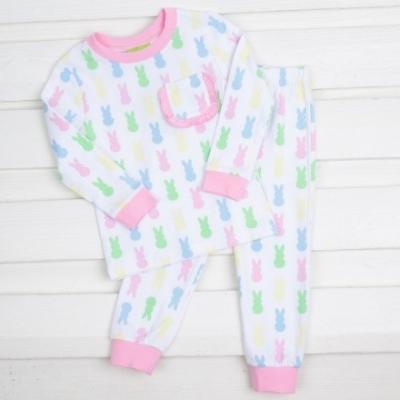 Recalled Classic Whimsy - Pastel Bunny Knit Pajamas