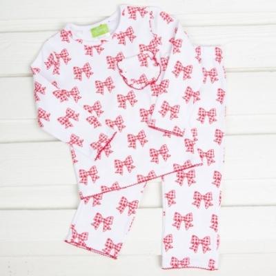 Recalled Classic Whimsy - Red Gingham Bow Print Pajamas