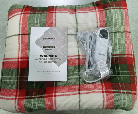 Recalled Electric Plaid Flannel Blanket Heating Blanket with White Digital Controller Model BS-HB5060