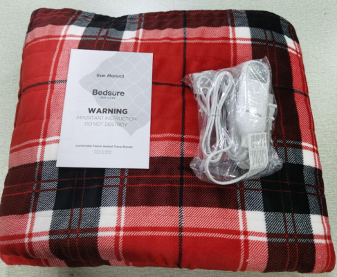 Recalled Electric Plaid Flannel Blanket Heating Blanket with White Digital Controller BS-HB6284