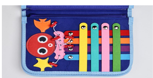 Recalled Esjay Busy Board – Page with Red Knobs