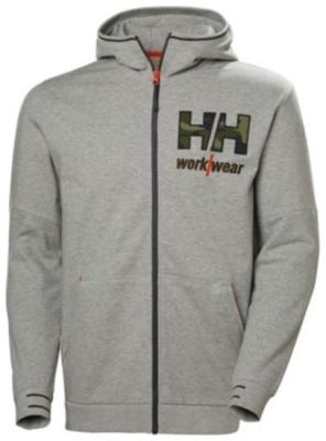 Recalled Helly Hansen Kensington Zip Hoodie in grey melange - Style 79243