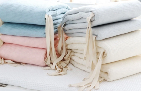 Recalled Little Pea Shop Crib Bumpers - “Waffle Bedding Accessory”