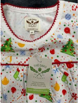 Recalled Oaks Apparel Company Children’s Nightgown’s sewn-in neck label
