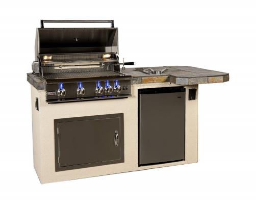 Recalled Paradise Grills Aruba 6 Outdoor Kitchen (shown with grill, access door, and optional refrigerator)