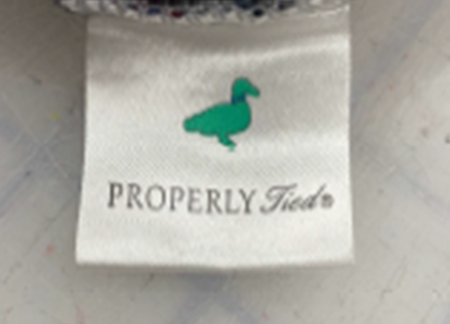 Recalled Properly Tied Children’s Lounge Pants side seam label