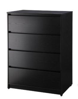 Room Essential 4-drawer dresser in Black