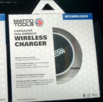Recalled wireless charger in packaging 
