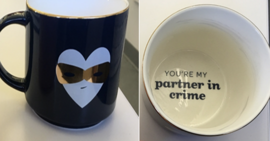 Recalled DAVIDsTEA Partner in Crime Valentine’s Day stackable mug