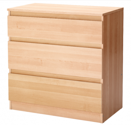 Recalled IKEA KULLEN 3-drawer chest