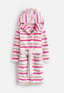  Z_ODRTEDDY-CRMMSTP White robe with pink stripes  100% polyester 1 through 12