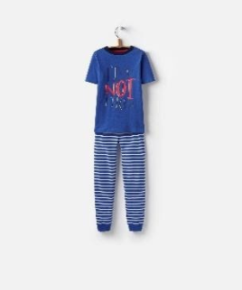  Y_ODRKIPWELL-DAZZBLU Blue short sleeved pajama  97% cotton 3% elastane 1 through 12