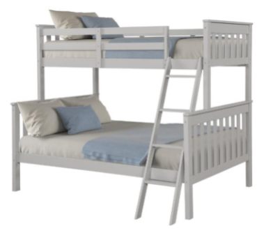 Recalled Angel Line Brandon Twin Over Full Bunk Bed with angled ladder