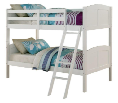 Recalled Angel Line Creston Twin over Twin Bunk Bed with angled ladder
