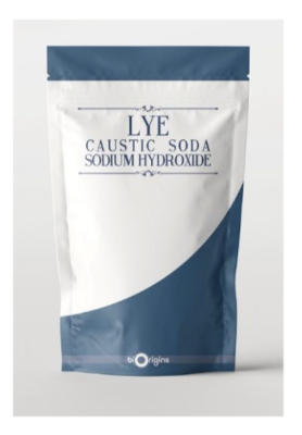Recalled biOrigins-branded sodium hydroxide – 500 grams bag