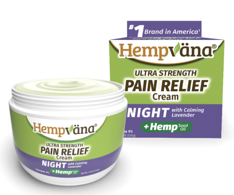Recalled Hempväna Ultra Strength Pain Relief Cream Night with Lidocaine 4 ounce jar