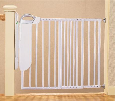 Recalled Stair Gate with location of sticker