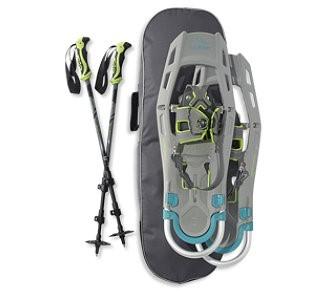 L.L. Bean Adventure Adjustable Snowshoe Package 25”-30” in Glacier/Teal