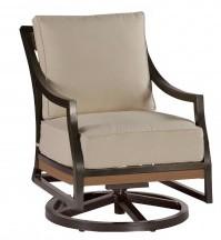 Belize Swivel Rocking Lounge Chair In Mahognay finish